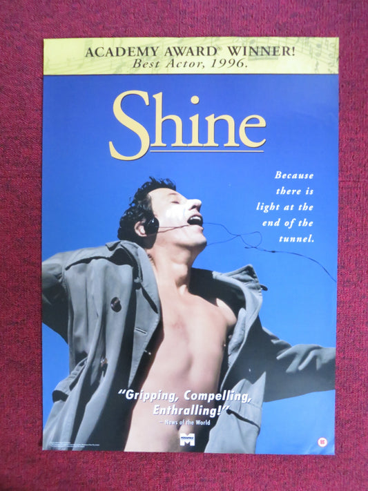 SHINE VHS VIDEO POSTER GEOFFREY RUSH SONIA TODD 1996