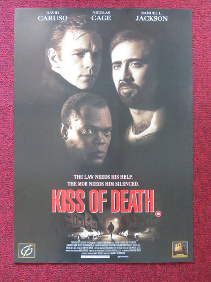 KISS OF DEATH VHS VIDEO POSTER NICOLAS CAGE SAMUEL L. JACKSON 1995