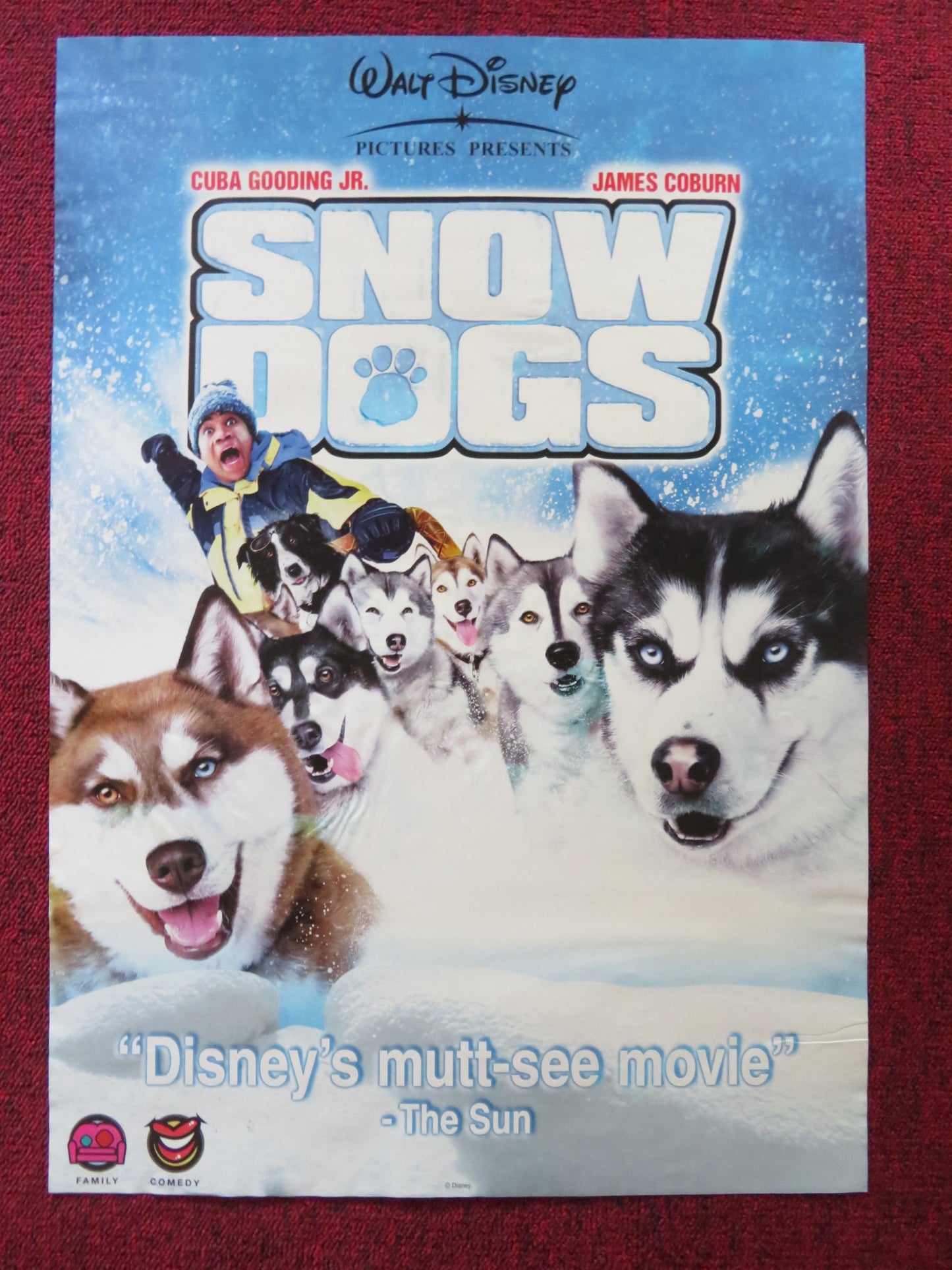 SNOW DOGS VHS VIDEO POSTER CUBA GOODING JR. JAMES COBURN 2002