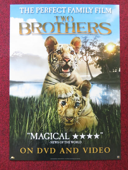 TWO BROTHERS VHS & DVD VIDEO POSTER GUY PEARCE FREDDIE HIGHMORE 2004