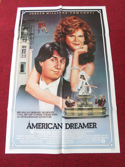 AMERICAN DREAMER FOLDED US ONE SHEET POSTER JOBETH WIILIAMS TOM CONTI 1984