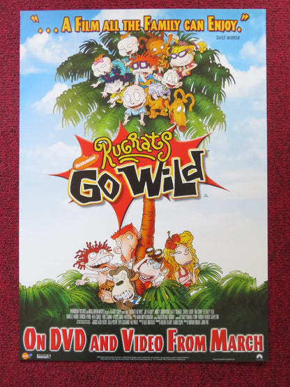 RUGRATS GO WILD VHS & DVD VIDEO POSTER ELIZABETH DAILY NANCY CARTWRIGHT 2003