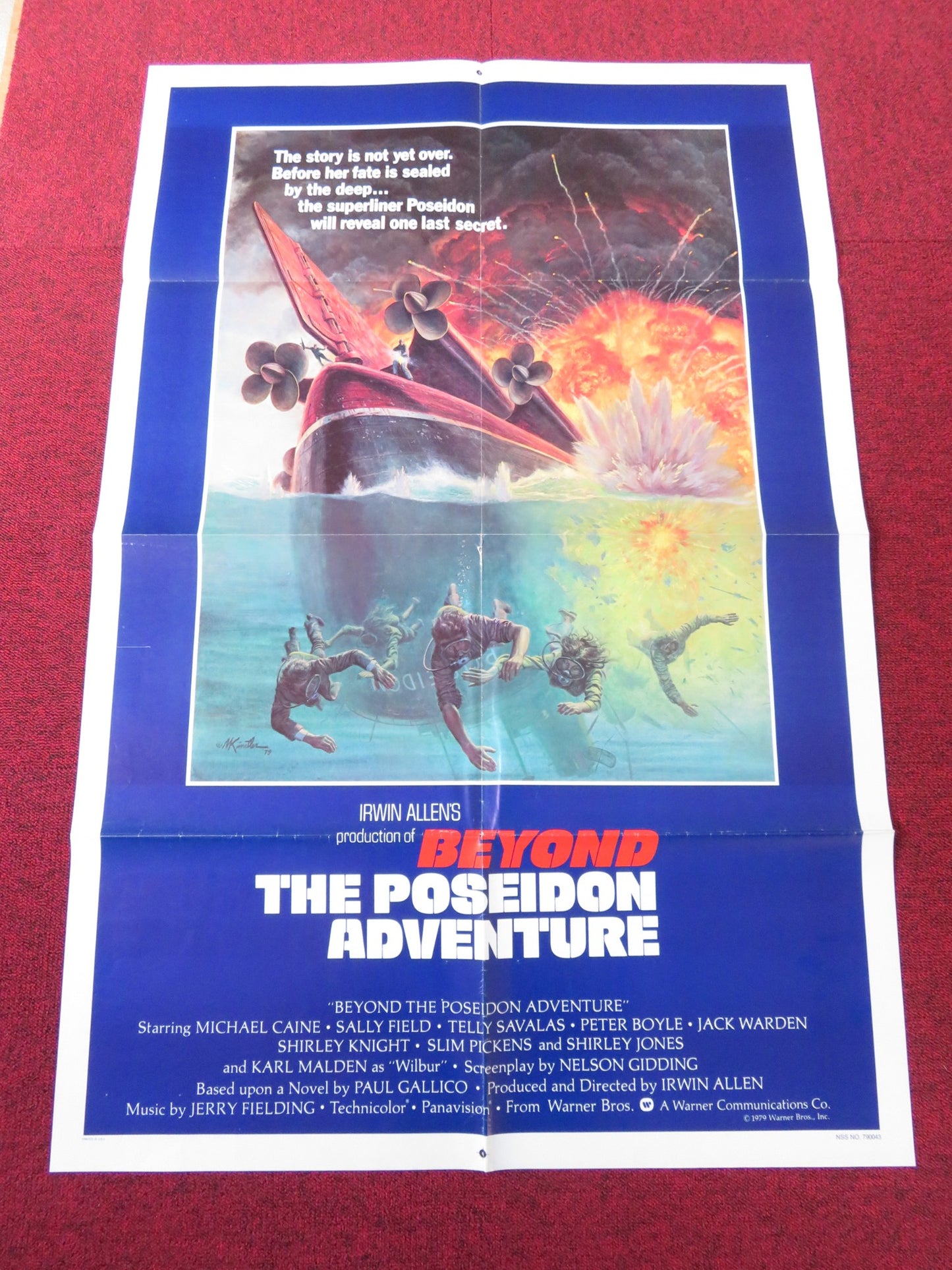 BEYOND THE POSEIDON ADVENTURE -B  FOLDED US ONE SHEET POSTER MICHAEL CAINE 1979