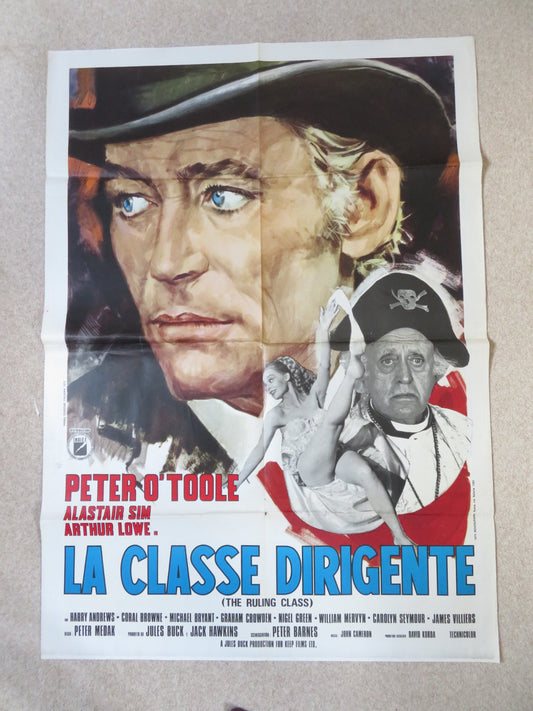 THE RULING CLASS ITALIAN 2 FOGLIO POSTER PETER O' TOOLE HARRY ANDREWS 1972