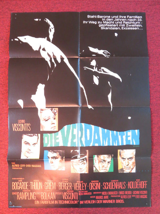 THE DAMNED GERMAN A1 POSTER FOLDED DIRK BOGARDE INGRID THULIN 1970