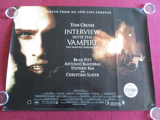 INTERVIEW WITH THE VAMPIRE UK QUAD ROLLED POSTER BRAD PITT TOM CRUISE 1994