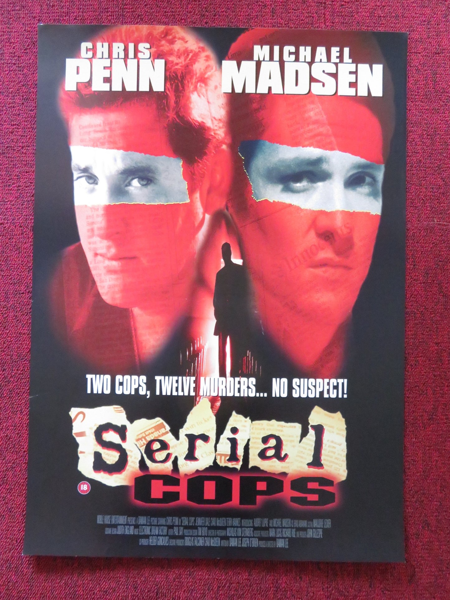 SERIAL COPS VHS VIDEO POSTER CHRIS PENN MICHAEL MADSEN 1998