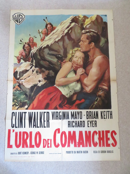 FORT DOBBS ITALIAN 2 FOGLIO POSTER CLINT WALKER VIRGINIA MAYO R1963