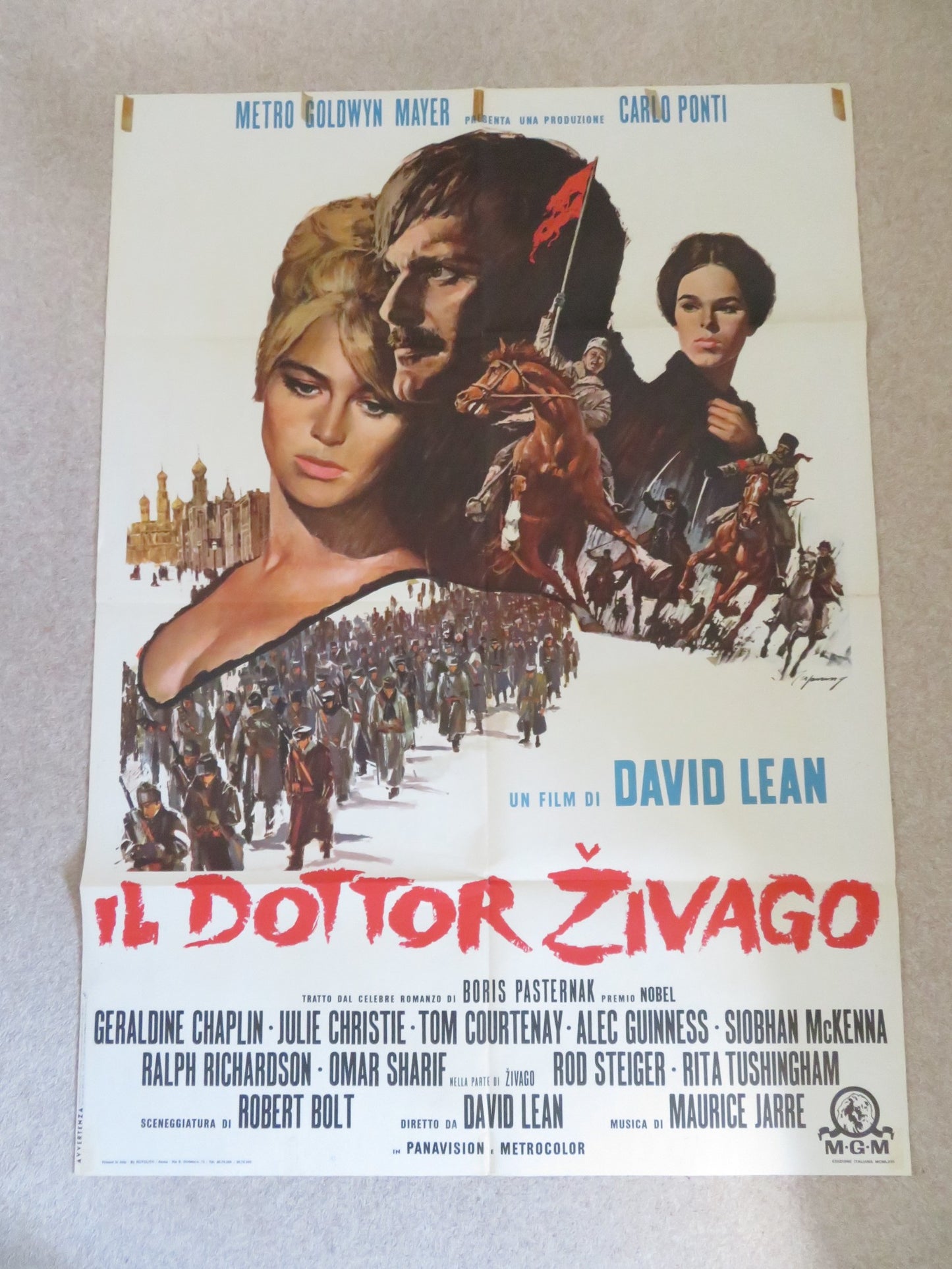 DOCTOR ZHIVAGO ITALIAN 2 FOGLIO POSTER OMAR SHARIF JULIE CHRISTIE 1966