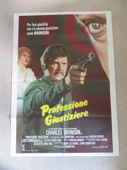 THE EVIL THAT MEN DO ITALIAN 2 FOGLIO POSTER CHARLES BRONSON T. SALDANA 1984