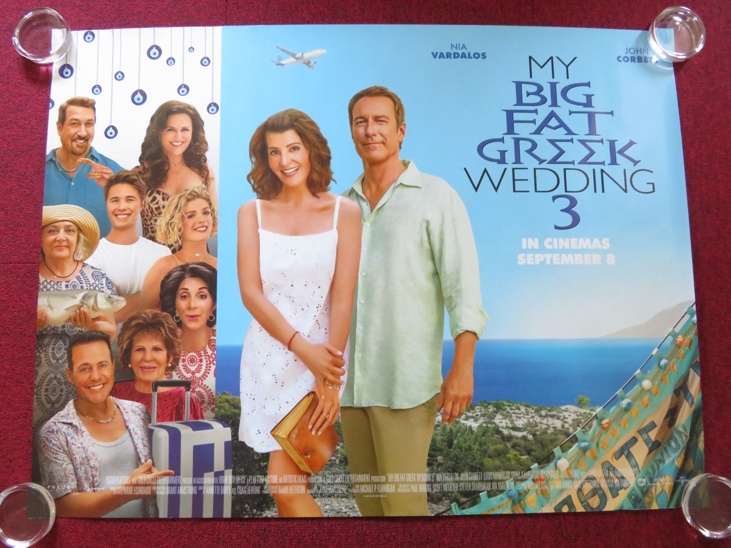 MY BIG FAT GREEK WEDDING 3 UK QUAD ROLLED POSTER JOHN CORBETT NIA VARDALOS 2023