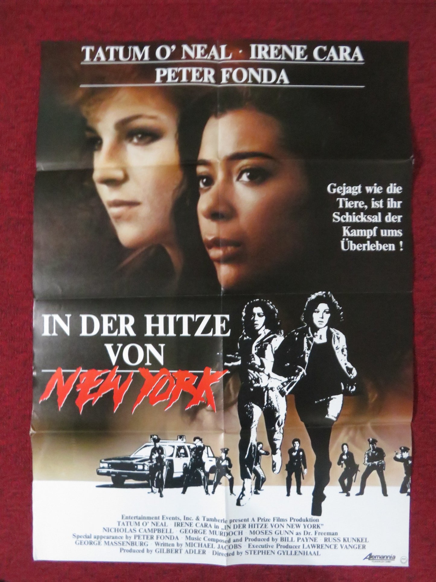 CERTAIN FURY GERMAN A1 POSTER FOLDED TATUM O'NEAL IRENE CARA 1985