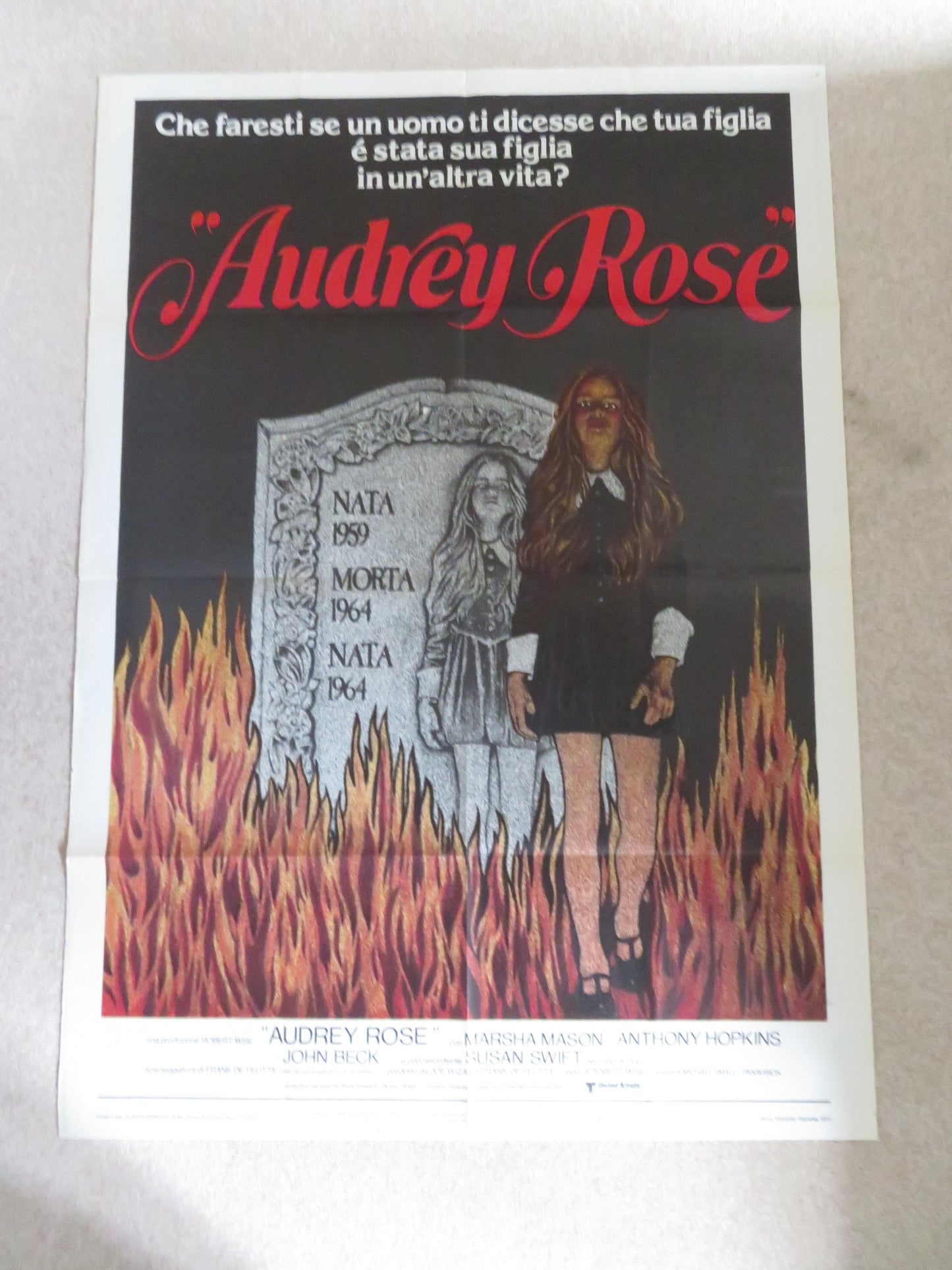 AUDREY ROSE ITALIAN 2 FOGLIO POSTER MARSHA MASON ANTHONY HOPKINS 1977