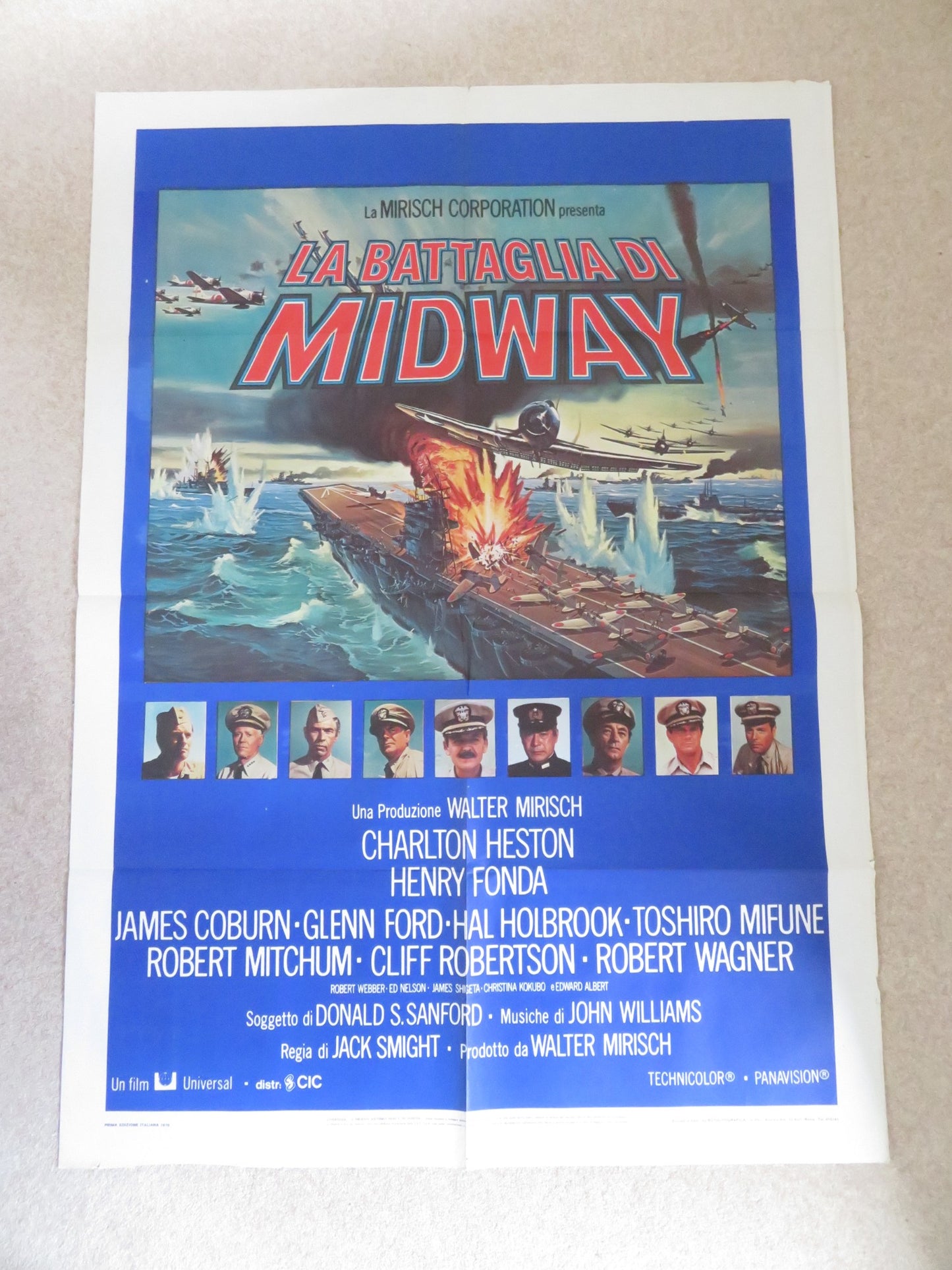 MIDWAY ITALIAN 2 FOGLIO POSTER CHARLTON HESTON HENRY FONDA 1976