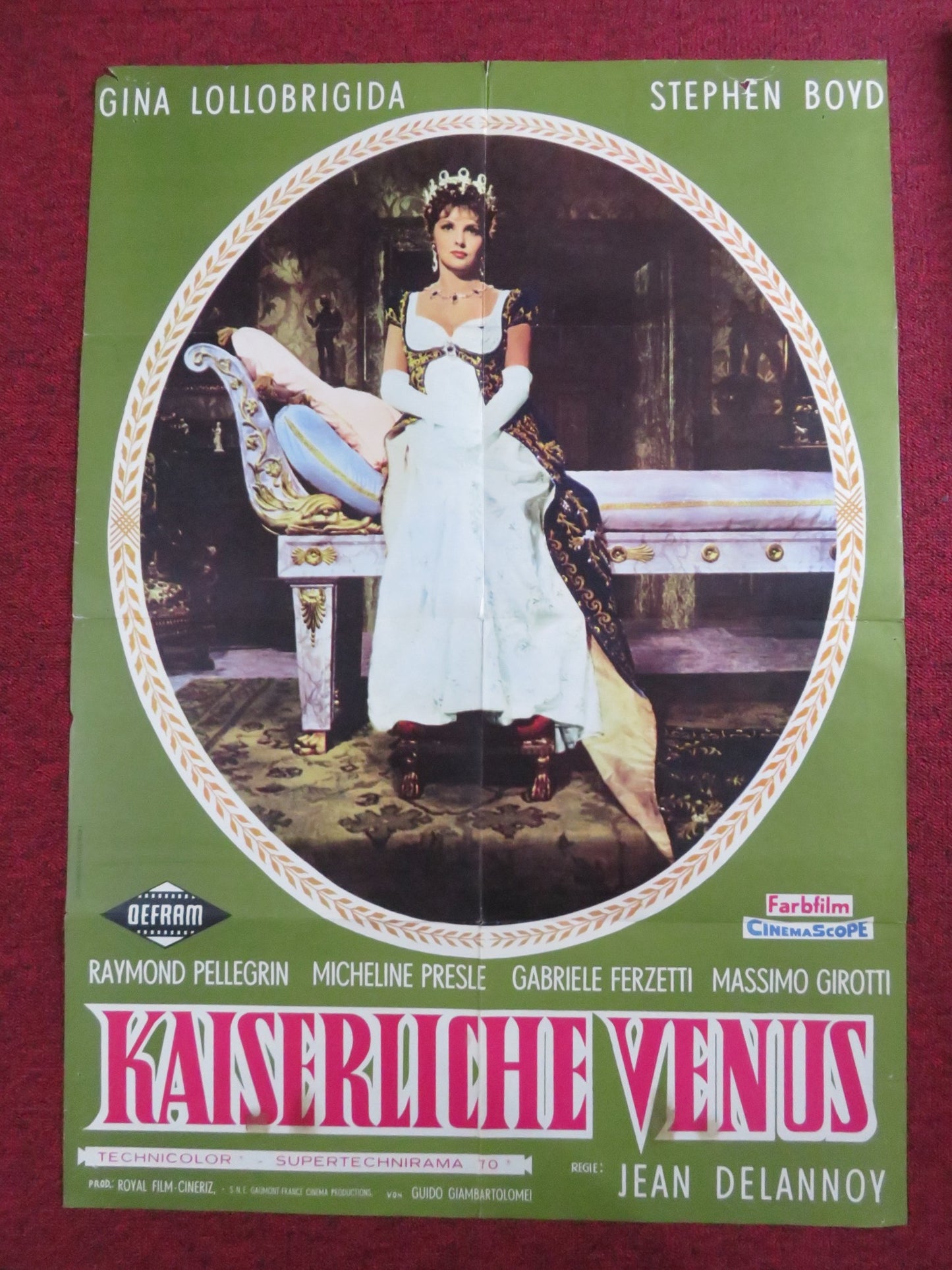 IMPERIAL VENUS - B GERMAN A1 POSTER FOLDED GINA LOLLOBRIGIDA STEPHEN BOYD 1964