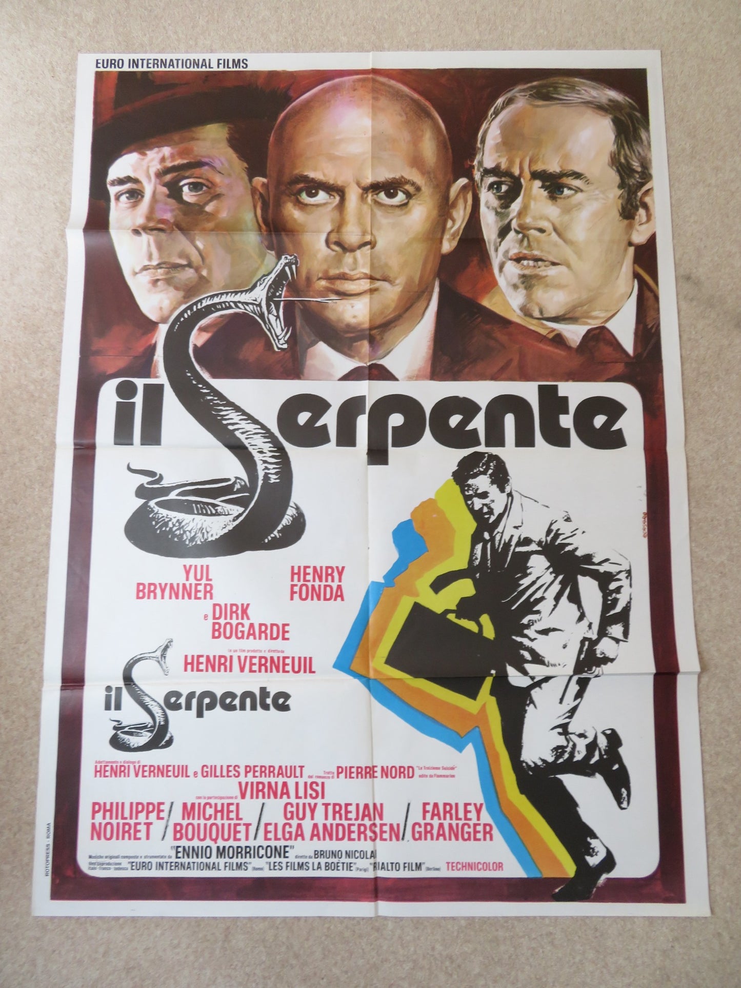 THE SERPENT ITALIAN 2 FOGLIO POSTER YUL BRYNNER HENRY FONDA 1973