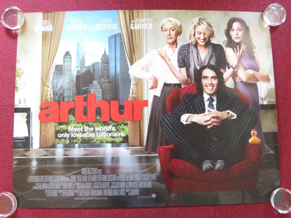 ARTHUR UK QUAD ROLLED POSTER RUSSELL BRAND HELEN MIRREN 2011