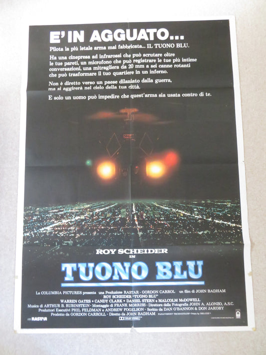 BLUE THUNDER ITALIAN 2 FOGLIO POSTER ROY SCHEIDER WARREN OATES 1983