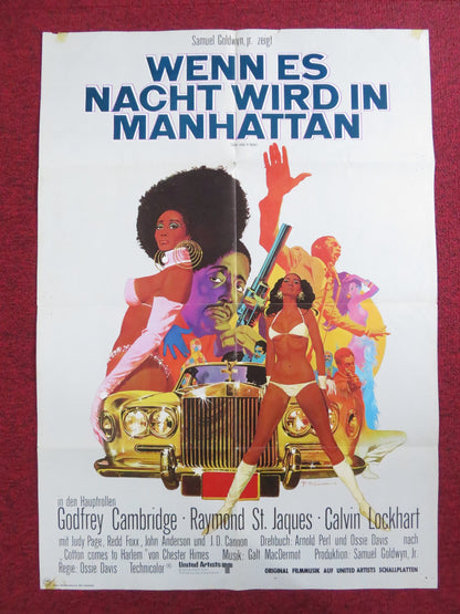 COTTON COMES TO HARLEM GERMAN A1 POSTER FOLDED GODFREY CAMBRIDGE 1971