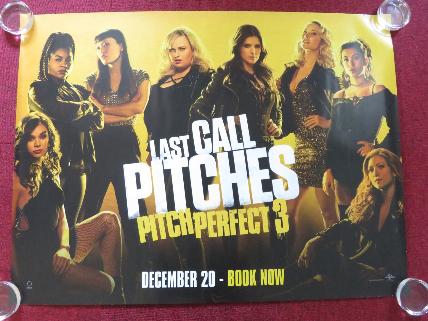 PITCH PERFECT 3 UK QUAD ROLLED POSTER REBEL WILSON ANNA KENDRICK 2017