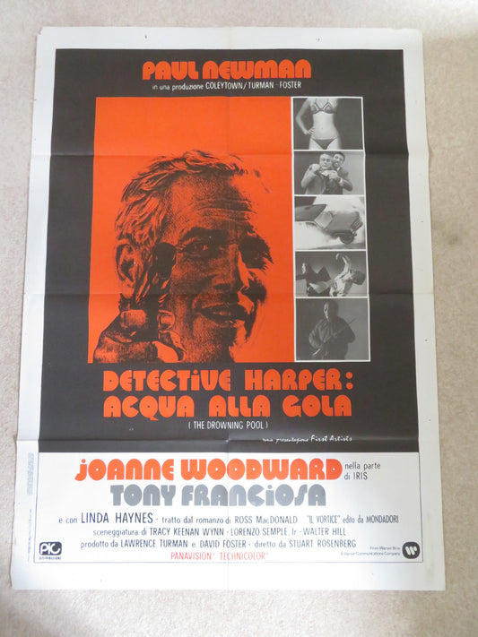 THE DROWNING POOL ITALIAN 2 FOGLIO POSTER PAUL NEWMAN JOANNE WOODWARD 1975