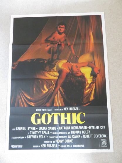 GOTHIC ITALIAN 2 FOGLIO POSTER GABRIEL BYRNE JULIAN SANDS 1986