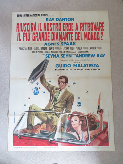 CORRI, CORRI...JIMMY LOGAN ITALIAN 2 FOGLIO POSTER RAY DANTON AGNES SPAAK 1971