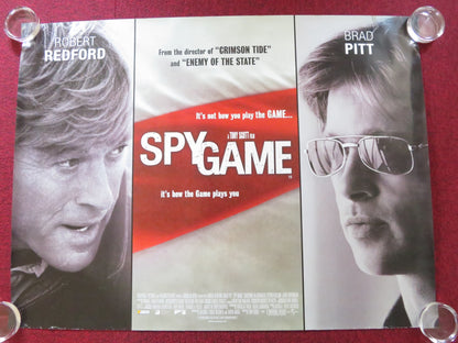 SPY GAME UK QUAD ROLLED POSTER BRAD PITT ROBERT REDFORD 2001