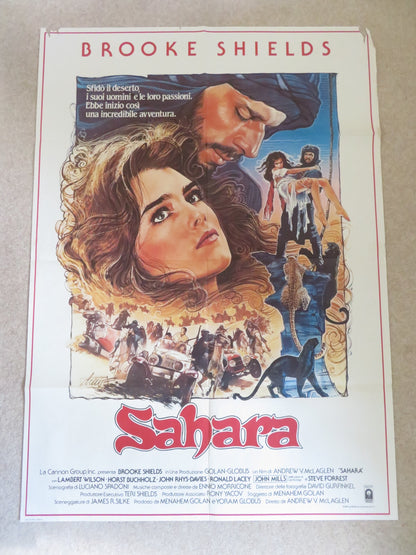 SAHARA ITALIAN 2 FOGLIO POSTER CANNON BROOKE SHIELDS LAMBERT WILSON 1983