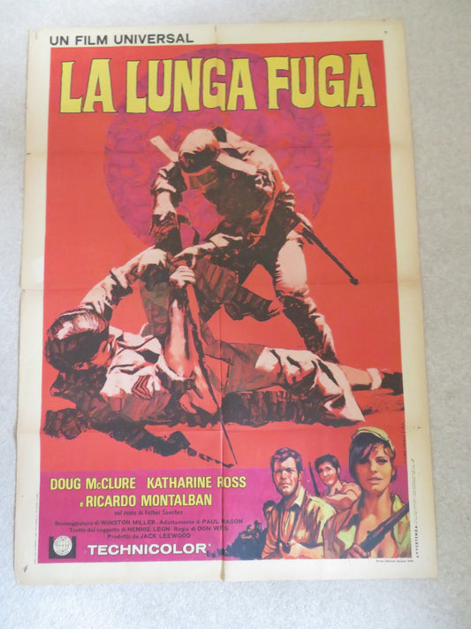 THE LONGEST HUNDRED MILES ITALIAN 2 FOGLIO POSTER DOUG MCCLURE K. ROSS 1967