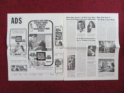 THE WORLD OF SUZIE WONG UNCUT PRESS BOOK FOLDED WILLIAM HOLDEN NANCY KWAN 1960