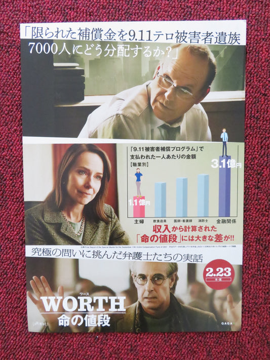 WORTH - B JAPANESE CHIRASHI (B5) POSTER MICHAEL KEATON AMY RYAN 2020