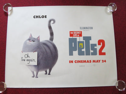 THE SECRET LIFE OF PETS 2 - B UK QUAD ROLLED POSTER KEVIN HART H. FORD 2019