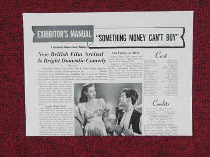 SOMETHING MONEY CAN'T BUY UNCUT PRESS BOOK FOLDED PATRICIA ROC 1953