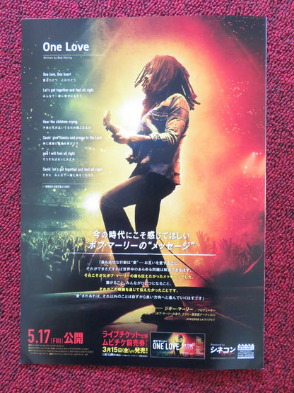 BOB MARLEY: ONE LOVE - B JAPANESE CHIRASHI (B5) POSTER KINGSLEY BEN-ADIR 2024