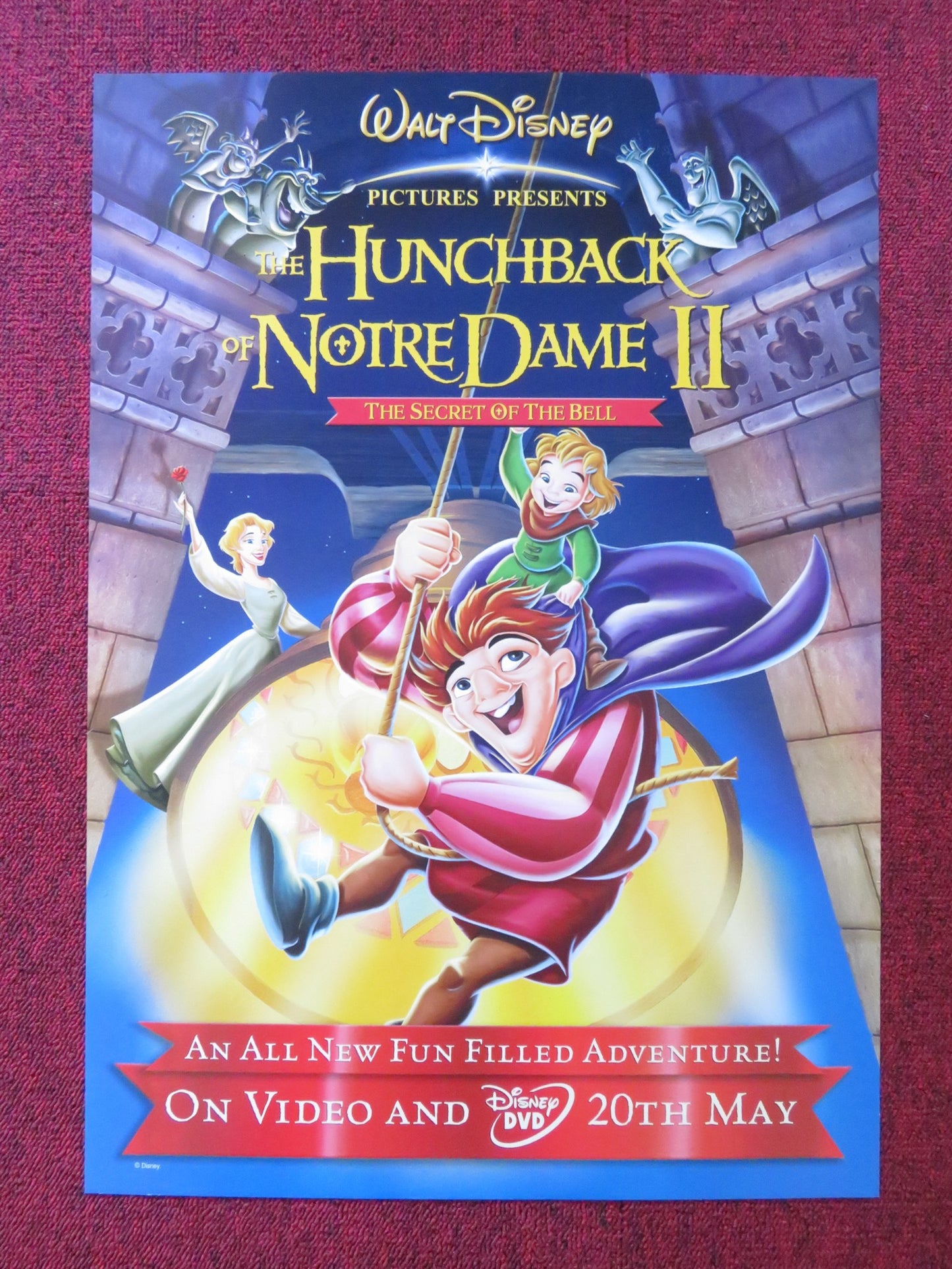 THE HUNCHBACK OF NOTRE DAME II VHS & DVD VIDEO POSTER J. ALEXANDER DISNEY 2002