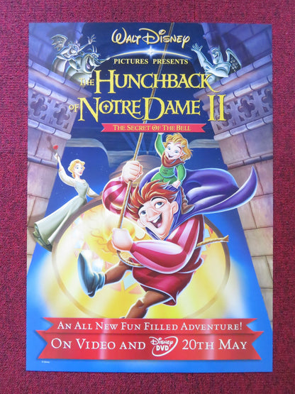 THE HUNCHBACK OF NOTRE DAME II VHS & DVD VIDEO POSTER J. ALEXANDER DISNEY 2002