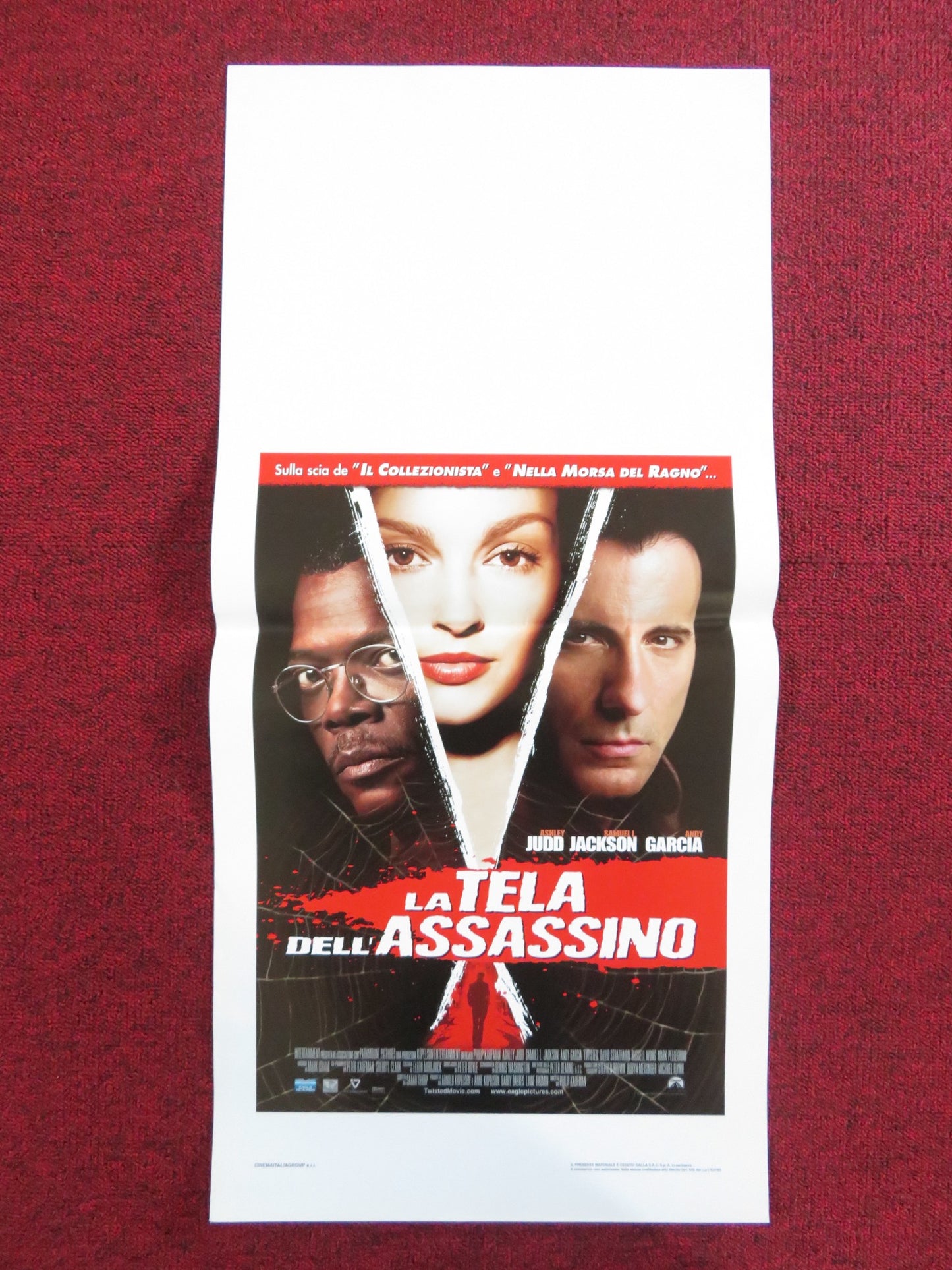 TWISTED ITALIAN LOCANDINA POSTER ASHLEY JUDD SAMUEL L. JACKSON 2004