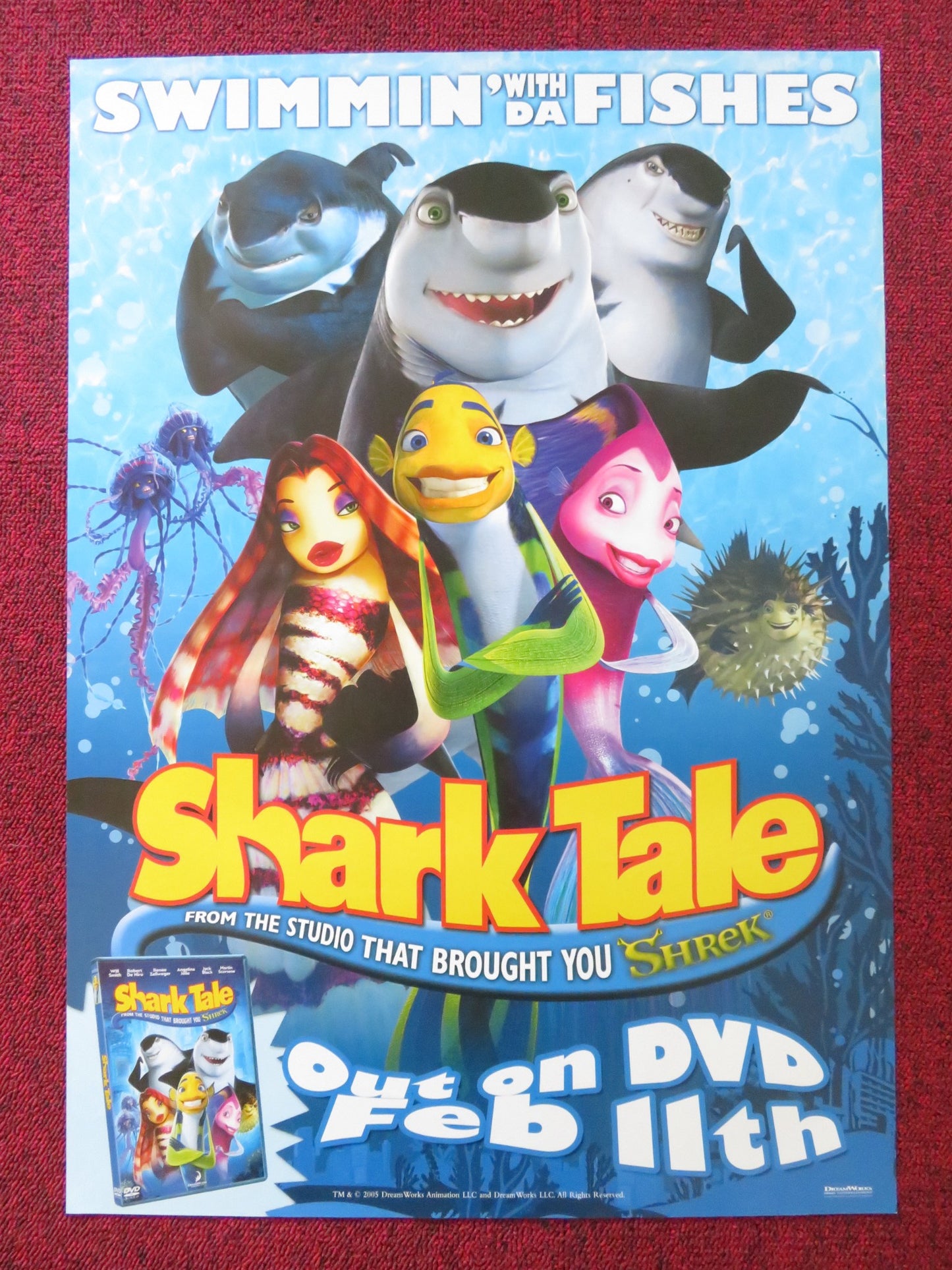 SHARK TALE DVD POSTER WILL SMITH ROBERT DE NIRO 2004