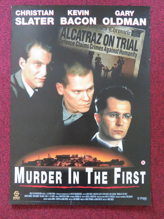 MURDER IN THE FIRST VHS VIDEO POSTER KEVIN BACON GARY OLDMAN 1995