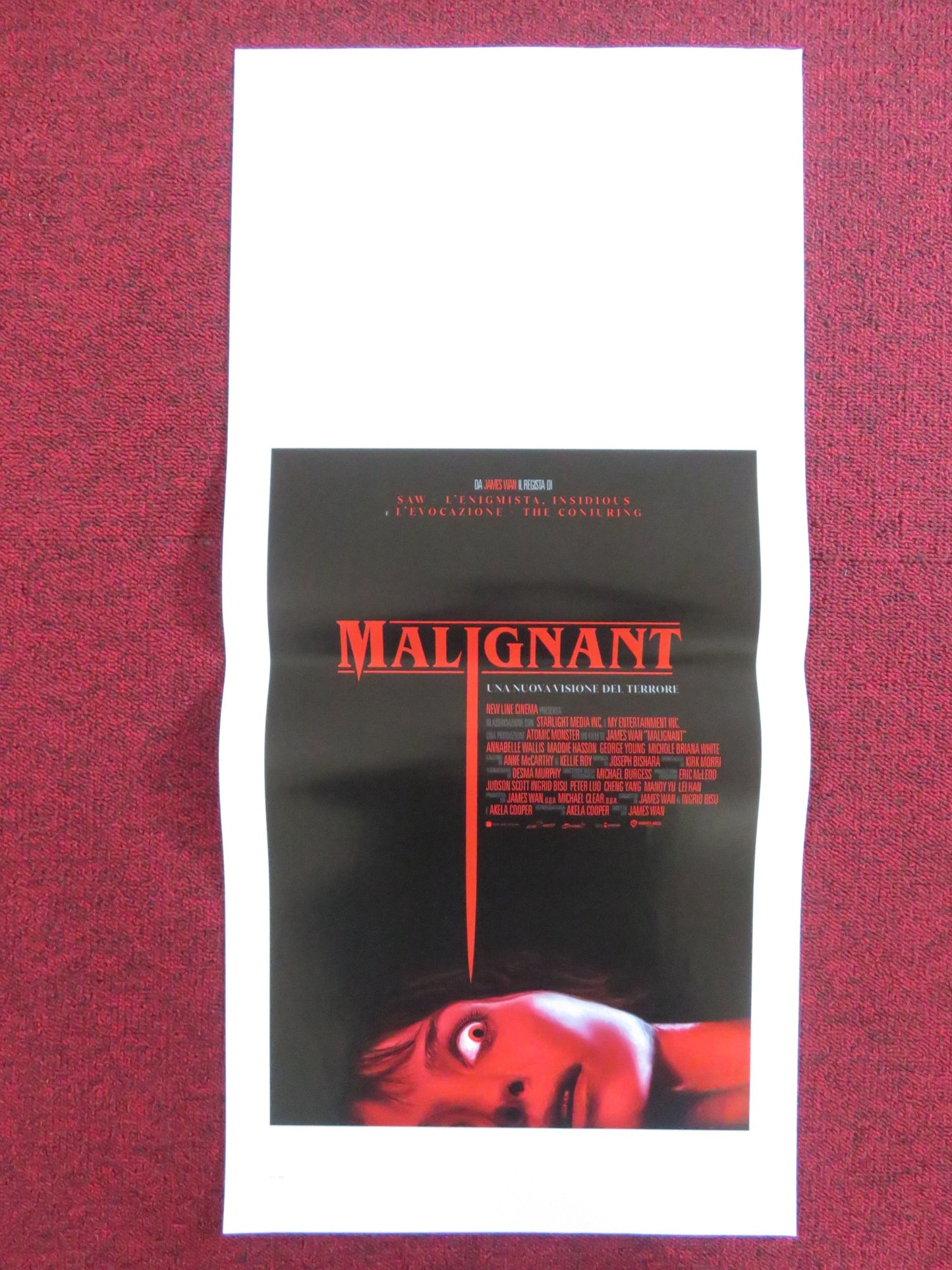 MALIGNANT ITALIAN LOCANDINA POSTER ANNABELLE WALLIS MADDIE HASSON 2021