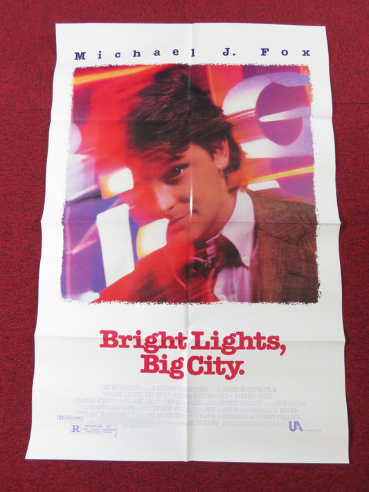 BRIGHT LIGHTS, BIG CITY FOLDED US ONE SHEET POSTER MICHAEL J. FOX 1988
