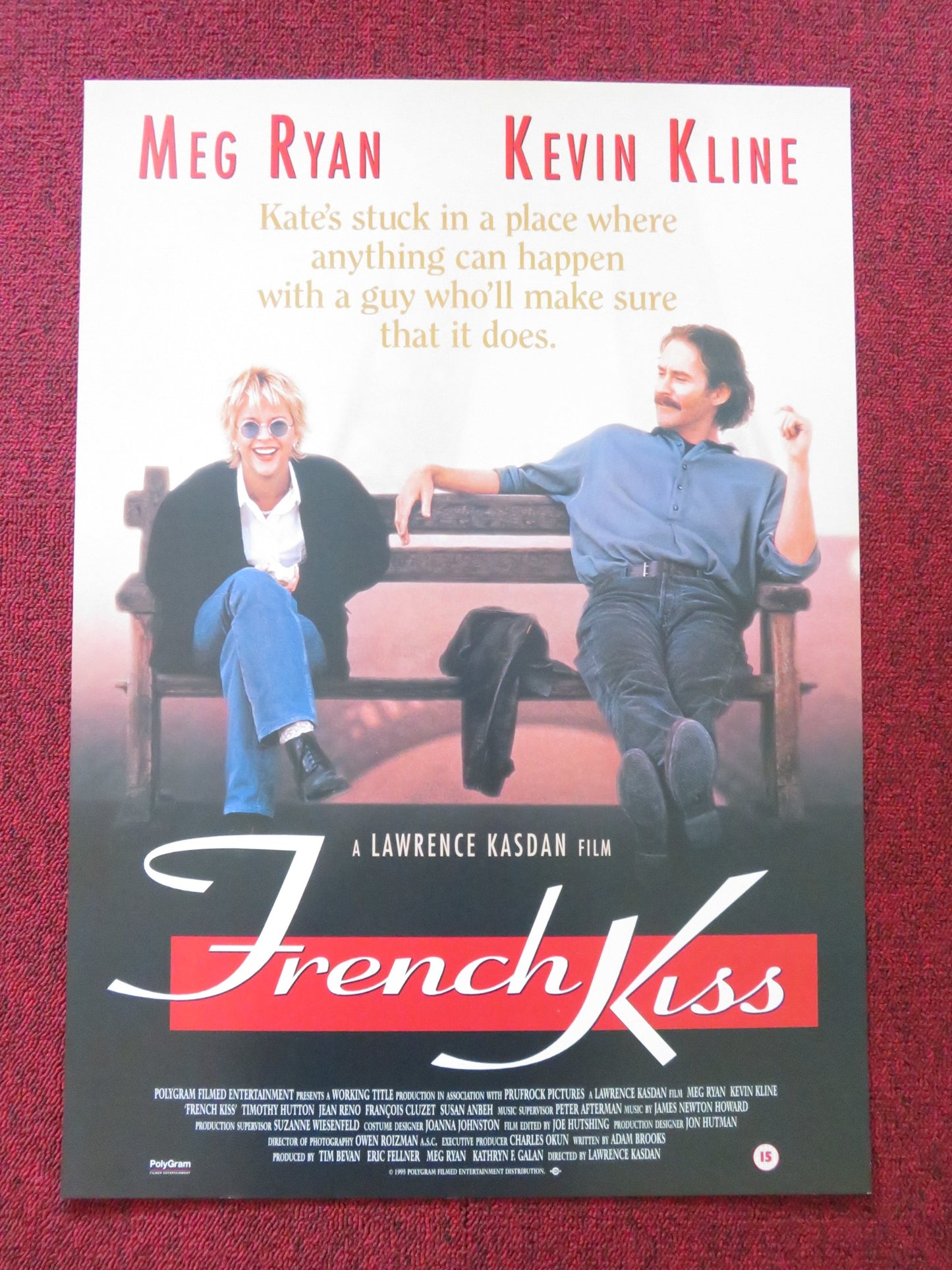 FRENCH KISS VHS VIDEO POSTER MEG RYAN KEVIN KLINE 1995