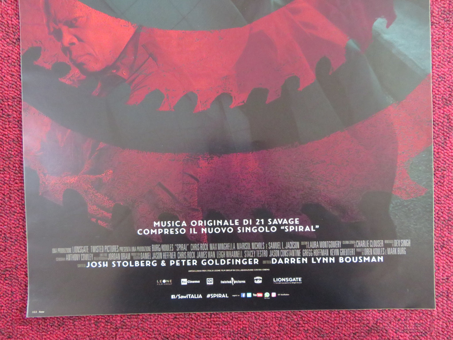 SPIRAL ITALIAN LOCANDINA POSTER CHRIS ROCK SAMUEL L. JACKSON 2021