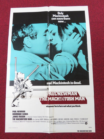 THE MACKINTOSH MAN FOLDED US ONE SHEET POSTER PAUL NEWMAN JAMES MASON 1973