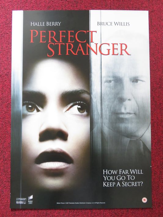 PERFECT STRANGER VHS VIDEO POSTER HALLE BERRY BRUCE WILLIS 2007