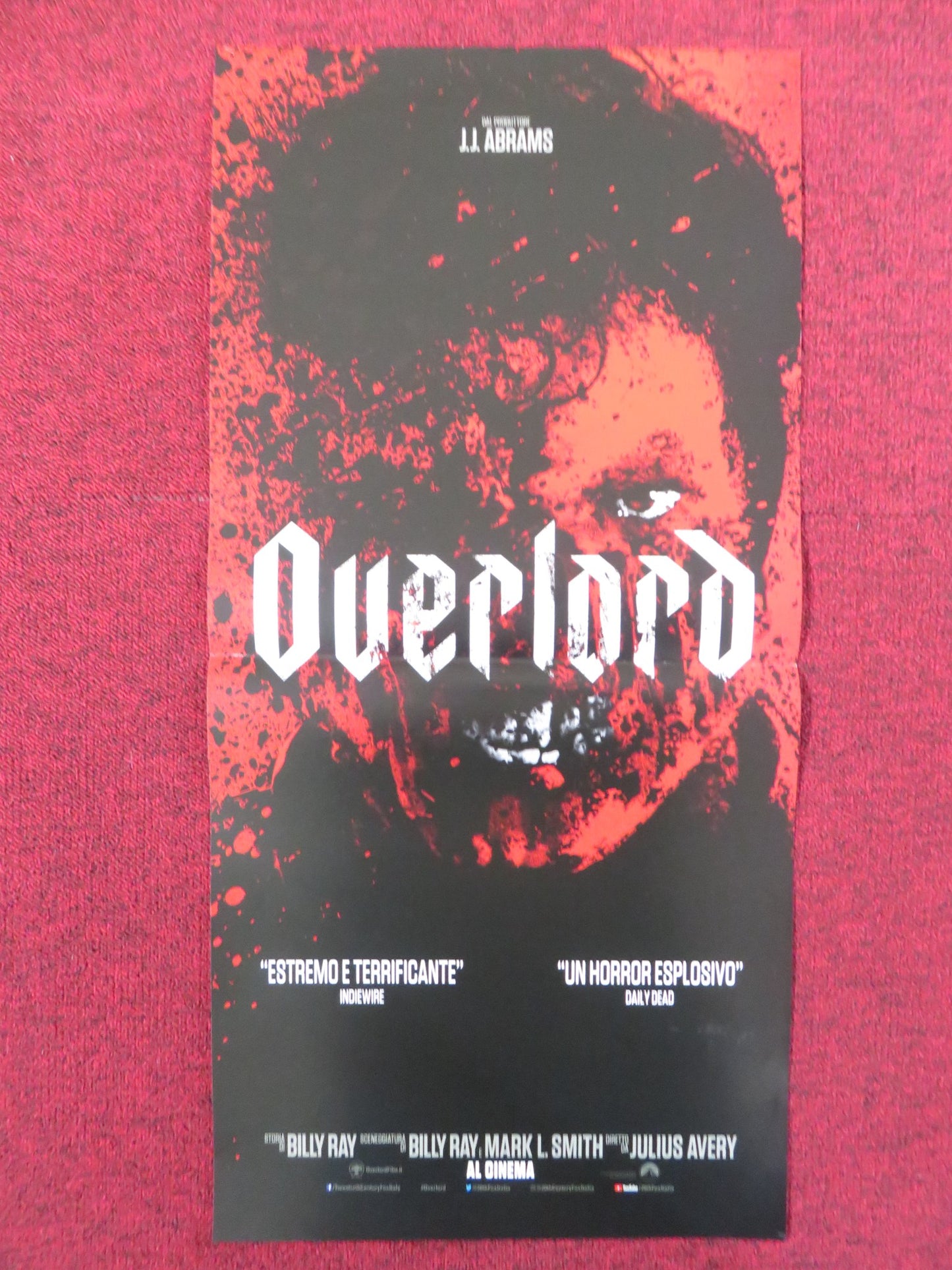 OVERLORD ITALIAN LOCANDINA POSTER JOVAN ADEPO WYATT RUSSELL 2018