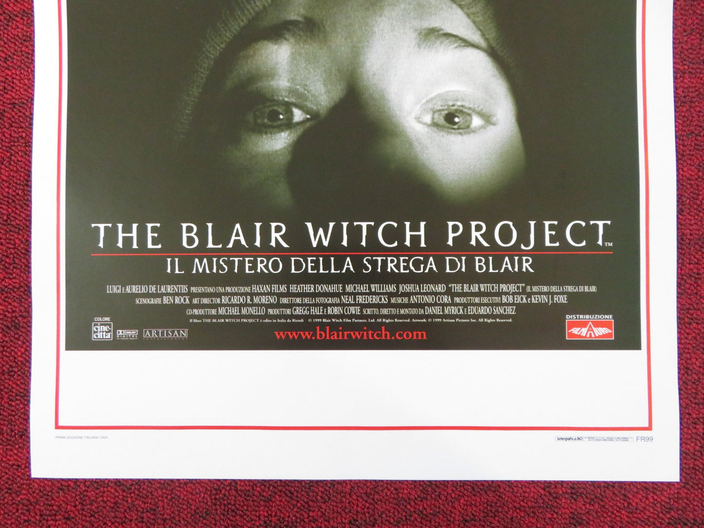 THE BLAIR WITCH PROJECT ITALIAN LOCANDINA POSTER HEATHER DONAHUE 1999