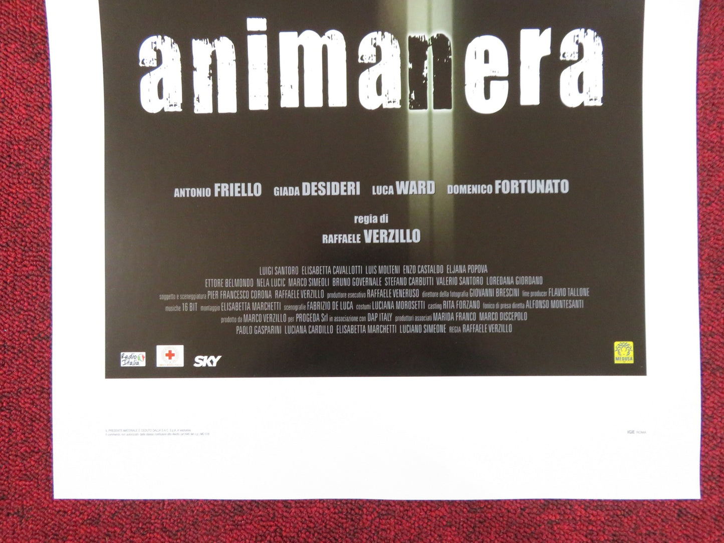 ANIMANERA ITALIAN LOCANDINA POSTER ETTORE BELMONDO GIADA DESIDERI 2008