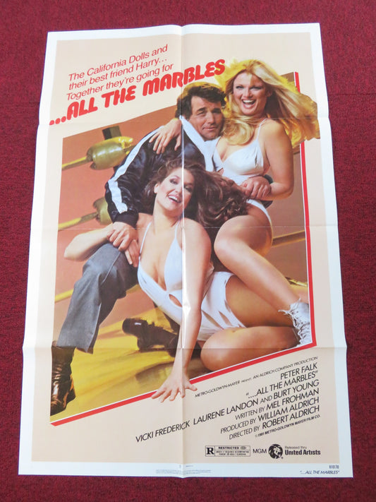 ...ALL THE MARBLES FOLDED US ONE SHEET POSTER PETER FALK VICKI FREDERICK 1981